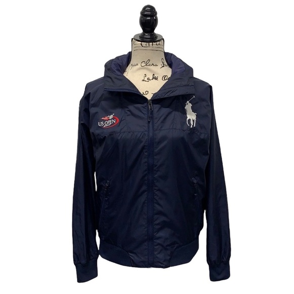 Official Polo Ralph Lauren US Open 2017 Vented-Hooded Windbreaker Jacket Size M - Picture 2 of 10
